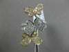 ESTATE LARGE .97CT DIAMOND 18K WHITE YELLOW ROSE GOLD 3D BUTTERFLY LOVE FUN RING