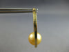 ESTATE LARGE .55CT DIAMOND & AAA GOLDEN SOUTH SEA PEARL 18KT YELLOW GOLD HOOP EARRINGS