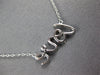 ESTATE LONG .16CT DIAMOND 18KT WHITE GOLD 3D CLASSIC LOVE SCRIPT FUN NECKLACE
