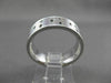 ESTATE WIDE 14KT WHITE GOLD SOLID BRICK DESIGN MENS WEDDING BAND RING 7mm #23144