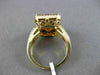 ESTATE LARGE 5.76CT DIAMOND & AAA CITRINE 14KT YELLOW GOLD 3D HALO FILIGREE RING
