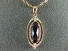 ESTATE 1.15CT DIAMOND & AAA AMETHYST 14KT ROSE GOLD 3D OVAL FILIGREE PENDANT