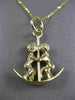 ESTATE 14KT YELLOW GOLD 3D LOVE SEE SAW PENDANT & CHAIN PERFECT GIFT!  #23812