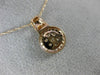 ESTATE .35CT DIAMOND 14KT ROSE GOLD 3D CLUSTER ROUND FLOATING FLOWER PENDANT