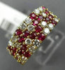 WIDE 2.40CT DIAMOND & AAA RUBY 18KT YELLOW GOLD ZIG ZAG WEDDING ANNIVERSARY RING