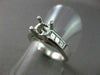 ESTATE WIDE .60CT DIAMOND 14K WHITE GOLD SEMI MOUNT LUCIDA ENGAGEMENT RING #2418