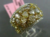 ESTATE 5.08CT FANCY YELLOW & WHITE DIAMOND 18K GOLD MULTI SHAPE ANNIVERSARY RING