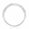 ESTATE .11CT DIAMOND 14KT WHITE GOLD 3D FILIGREE SEMI ETERNITY ANNIVERSARY RING