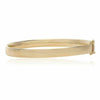 WIDE 2.10CT DIAMOND 14K YELLOW GOLD 3D MICRO PAVE SEMI ETERNITY BANGLE BRACELET