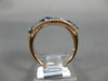 ESTATE 1.63CT DIAMOND & MULTI GEM 14KT ROSE GOLD 3D CLUSTER WAVE FRIENDSHIP RING