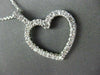 ESTATE LARGE .77CT DIAMOND 14KT WHITE GOLD FLOATING OPEN HEART PENDANT #14730