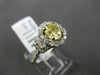 ESTATE 1.82CT FANCY YELLOW DIAMOND 18K TWO TONE GOLD 3D FILIGREE ENGAGEMENT RING