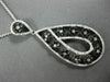 ESTATE 1.92CTW AAA BLACK & WHITE DIAMOND 14KT WHITE GOLD FLORAL DROP PENDANT