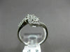 ESTATE .69CT DIAMOND 14KT WHITE GOLD 3D TWO STONE INFINITY PROMISE LOVE RING