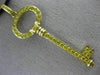 ESTATE LARGE 1.01CT FANCY YELLOW DIAMOND 18KT YELLOW GOLD KEY TO HEART PENDANT