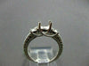 ESTATE .85CT DIAMOND 18KT WHITE GOLD FILIGREE SEMI MOUNT ENGAGEMENT RING #2423