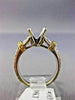 ESTATE .42CT BAGUETTE DIAMOND 18K TWO TONE GOLD SEMI MOUNT ENGAGEMENT RING #1039