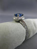 ESTATE 1.33CT DIAMOND & AAA SAPPHIRE 14KT WHITE GOLD OVAL ENGAGEMENT RING #11711