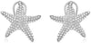 ESTATE LARGE 1.09CT DIAMOND 14KT WHITE GOLD 3D STARFISH CLIP ON EARRINGS