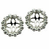 ESTATE .47CT ROUND DIAMOND 18KT WHITE GOLD 3D ROUND SHARE PRONG JACKET EARRINGS