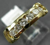 ESTATE .60CT DIAMOND 14KT YELLOW GOLD 3D SIX STONE ROUND ANNIVERSARY RING #5695