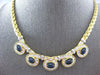 LARGE & LONG 16.0CT DIAMOND & AAA SAPPHIRE 18KT YELLOW GOLD LOVE KNOT NECKLACE