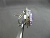 ESTATE LARGE 25.55CT DIAMOND & AMETHYST 14KT WHITE GOLD HEART CLIP ON EARRINGS
