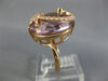 LARGE 8.36CT DIAMOND & AAA PINK AMETHYST 14KT ROSE GOLD 3D PALM TREE FLOWER RING