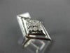 ANTIQUE WIDE .38CT OLD MINE DIAMOND 14K WHITE GOLD 3D MARQUISE SHAPE RING #22328