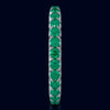 1.43CT AAA EMERALD 14K WHITE GOLD 3D CLASSIC SHARED PRONG ETERNITY FUN LOVE RING