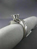 ESTATE .50CT DIAMOND 18K WHITE GOLD 2 ROW WAVE SEMI MOUNT ENGAGEMENT RING #23371