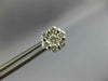 ESTATE 1.09CT DIAMOND 14KT WHITE GOLD 3D FLOWER CLUSTER STUD EARRINGS #2812