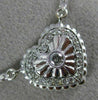 ANTIQUE .25CT ROUND DIAMOND 14K WHITE GOLD 3D CLASSIC STAR HEART NECKLACE #11909