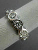 ESTATE WIDE 2.11CT DIAMOND 14K WHITE GOLD BEZEL ETERNITY ANNIVERSARY RING 17744