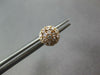 ESTATE .83CT DIAMOND 18K ROSE GOLD 3D CLASSIC CIRCULAR DOME SHAPE STUD EARRINGS