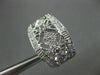 ANTIQUE LARGE .35CT DIAMOND 14KT WHITE GOLD FILIGREE CLIP ON EARRINGS #18194