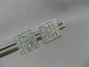 ESTATE 1.12CT DIAMOND SQUARE PRINCESS 14KT WHITE GOLD SCREW BACK EARRINGS #15743