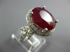 LARGE 12.15CT DIAMOND & AAA RUBY 14K WHITE GOLD OVAL ROUND & MARQUISE RING 26886
