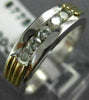 ESTATE .20CT DIAMOND 14KT WHITE & YELLOW GOLD FIVE STONE ANNIVERSARY RING #4037