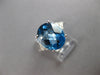 5.24CT DIAMOND & AAA BLUE TOPAZ 14KT WHITE GOLD 3D OVAL & ROUND ENGAGEMENT RING