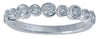 ESTATE .50CT DIAMOND 14KT WHITE GOLD ROUND BEZEL SEMI ETERNITY ANNIVERSARY RING