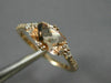 ESTATE 1.08CT DIAMOND & AAA MORGANITE 14KT ROSE GOLD SEMI ETERNITY CLUSTER RING