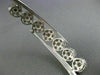 ESTATE .20CT DIAMOND 14K WHITE GOLD CLASSIC MULTI CLUSTER FLOWER BANGLE BRACELET