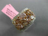 ESTATE LARGE GIA 5.11CT MULTI COLOR DIAMOND 18KT TWO TONE GOLD MULTI SHAPE RING
