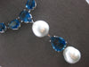 200.10CT DIAMOND & AAA BLUE TOPAZ & SOUTH SEA PEARL 18KT WHITE GOLD 3D NECKLACE