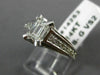 ESTATE WIDE 1.47CT EMERALD DIAMOND 14KT WHITE GOLD LUCIDA ENGAGEMENT RING #14253