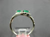 ESTATE 1.55CT DIAMOND & AAA EMERALD 18KT WHITE GOLD LOVE KNOT INFINITY FUN RING
