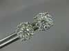 LARGE 1.0CT DIAMOND 14KT 2 TONE GOLD ROUND SOLITAIRE HALO CLUSTER STUD EARRINGS