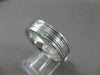 ESTATE WIDE 0.46CTW DIAMOND 14KT WHITE GOLD 2 ROW ETOLIE MENS RING UNIQUE #17315