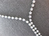 4.32CT DIAMOND 14KT WHITE GOLD BY THE YARD SEMI ETERNITY 2 ROW LARIAT NECKLACE